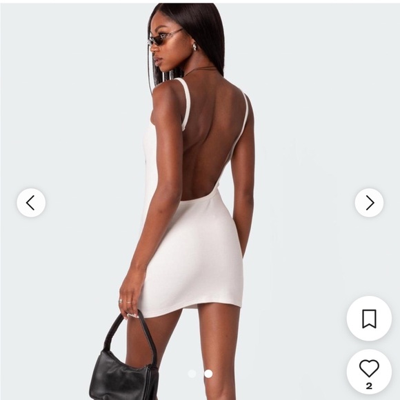 White backless tank dress edikted - Picture 2 of 2